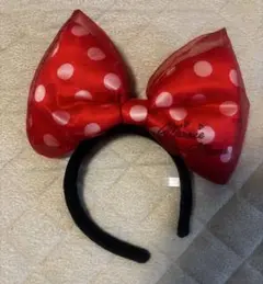 ミニーマウス 水玉 リボン カチューシャ