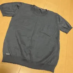 美品　マドモアゼルノンノンパパス　Ｌ　半袖ニットTシャツ　リネン　ポリウレタンのサムネイル