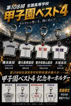 第108回甲子園ベスト4 記念キーホルダー（大） 単品　健大高崎高校