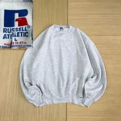 90s USA製 ラッセルアスレチック 霜降りグレー スウェット L
