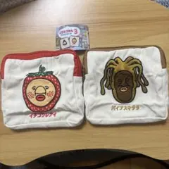 こびとづかん スクエアポーチ3 イチゴクレナイ バイブスマダラ 未使用
