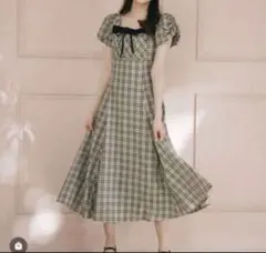 AnMILLE(アンミール)】バストギャザーリボンワンピース ドットピンク