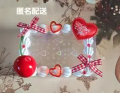 【ハンドメイド】ホイップデコ 小物ケース カードケース さくらんぼデザイン