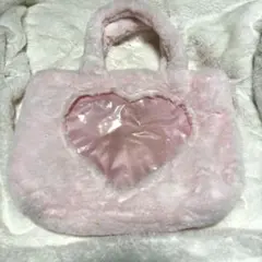 ハート モコモコ痛バッグ ピンク