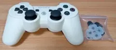 メンテ済みPS3 ワイヤレスコントローラー DUALSHOCK3 白 No.V