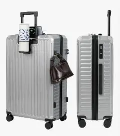 スーツケース キャリーケース 拡張機能付き 機内持ち込み カップホルダー付き