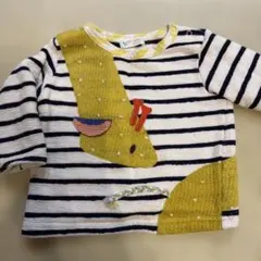 baby cheer キリンボーダー長袖80