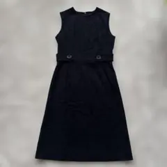 NICE CLAUP ノースリーブワンピース ネイビー Ｌ相当