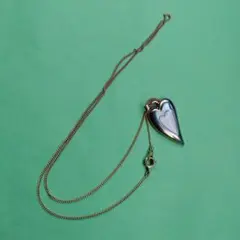 ハート型ペンダントネックレス シルバー