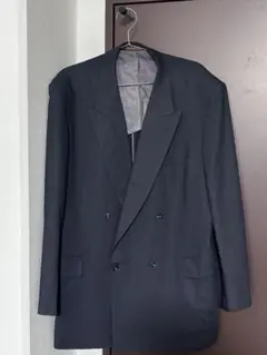 ダークグレー ダブルブレスト テーラードジャケット