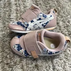 ASICS ピンク花柄 スニーカー　15㎝
