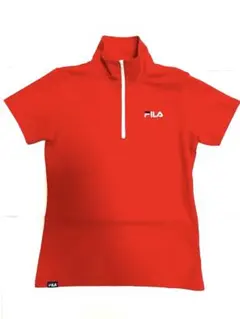 FILA GOLF フィラゴルフ 半袖 ハーフジップ シャツ レディース M 赤