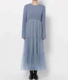 mysty woman サラさんコラボ 星屑チュールワンピース ドッキング