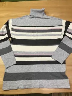 ストライプ柄タートルネックセーター LLサイズ　新品