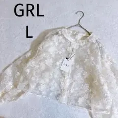美品✨GRL◆グレイル 花柄総レース ブラウス 透け感 ガーリー 白 Freeのサムネイル