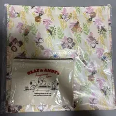 スヌーピー トートバッグ ポーチ セット リーフ柄