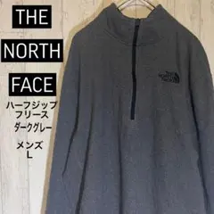 THE NORTH FACE 薄手ハーフジップフリース メンズLダークグレー