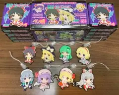 東方プロジェクト ぺたん娘 箱付きラバーストラップ 全8種セット ラバスト
