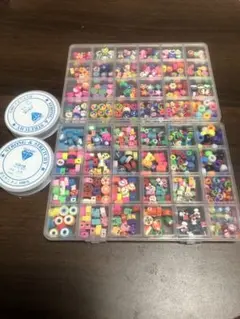 多色クレイビーズ　ブレスレット作り大量 ビーズセット 子ども 工作 ハンドメイド