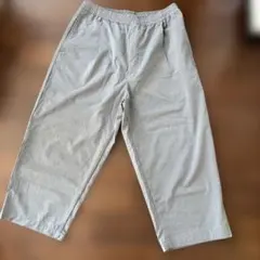 GU グレー ワイドパンツ ゴムウエスト