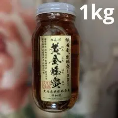 新品　純国産　れんげはちみつ　1kg 非加熱　生はちみつ　生蜂蜜　大分玖珠原産