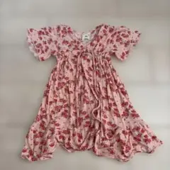 gelato pique キッズ 花柄ワンピース ピンク Sサイズのサムネイル
