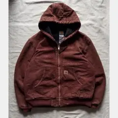 希少色 Carhartt ダック アクティブジャケット ワインレッド ルビー