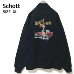 Schottショット　ハーフスナップスウェット　ピンナップバックプリント
