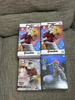 鬼滅の刃　童磨3 ラウンドワン限定猗窩座　フィギュア4体セット