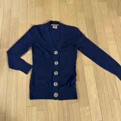 TORY BURCH ネイビー カーディガン 金ボタン　XSのサムネイル