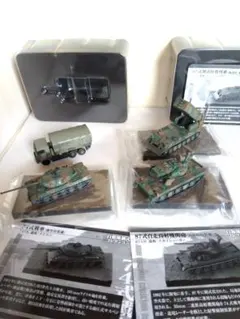 1/144 自衛隊　92式地雷原処理車 73式トラック 87AW　74式迷彩4種のサムネイル