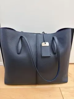 TOd’s ネイビーレザー トートバッグ