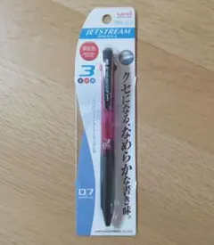 廃番　uni　ジェットストリーム3　3色ボールペン　0.7mm　限定　Vピンク