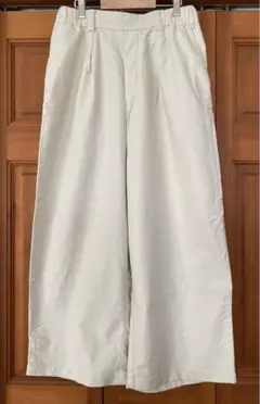 studio CLIP 微起毛パンツ　ストレートパンツ　アイボリー