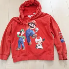 you様専用スーパーマリオブラザーズ トレーナー フード付き　6-8Y 赤