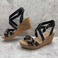 MINNETONKA ビーズ ウェッジサンダル 23.5cmのサムネイル