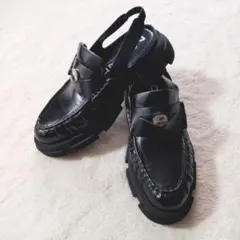 美品•現行品】MANA マナ ダブルフック ローファー 厚底 本革 38 - メルカリ