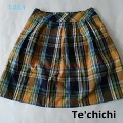 【Te'chichi】Ｍサイズ　チェック柄　ひざ丈スカート
