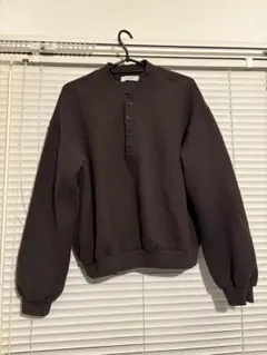 【nokcha】ダークブラウン裏起毛スウェット