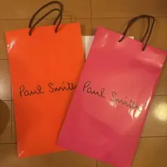 Paul Smith ショップ袋 オレンジ ピンク2枚セット