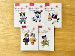 5個セット　猫　アイロンワッペン　アップリケ　ねこ　ネコ