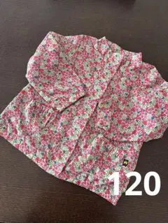 《赤ちゃん本舗》simple free 花柄　ウインドブレーカー　ピンク　120