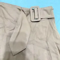 ミラオーウェン　タック　ワイドパンツ　ハイウエスト　ブラウン