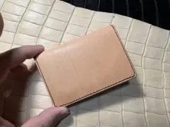 【ハンドメイド】本革 ヌメ革 カードケース 名刺入れ 丁寧なミシン仕立て