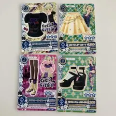 アイカツ カード 4枚セット ロリゴシック 藤堂ユリカ 組み合わせなし