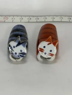 猫 箸置き 2個セット 陶器製