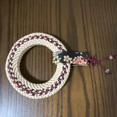 【弓道】弦巻、下げ革セット(ローズレッド&黒)