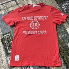 中古　Mサイズ　LE COQ SPORTIF レッド Tシャツ