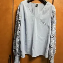 SHEIN カットソー　ブラウス　お袖レース　M ザラ　h&m GU ユニクロ