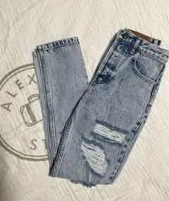美品＊alexiastam＊ダメージデニムパンツ＊クラッシュデニム＊Sのサムネイル